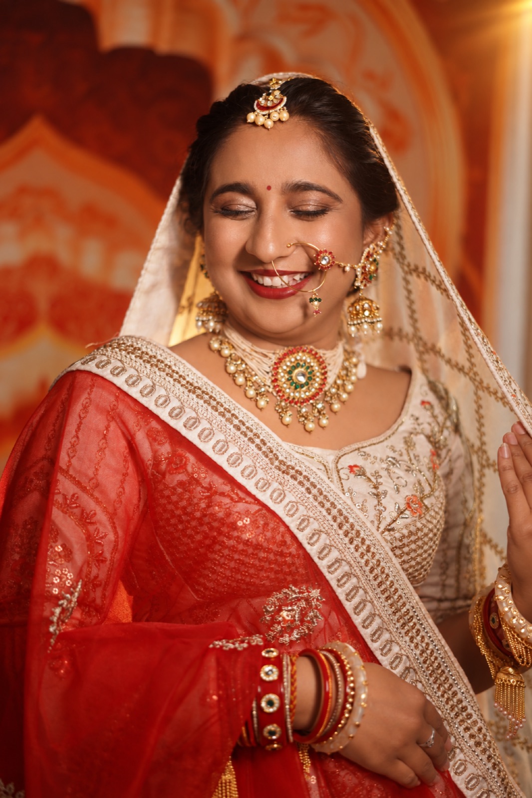 Quiet candid bridal moment