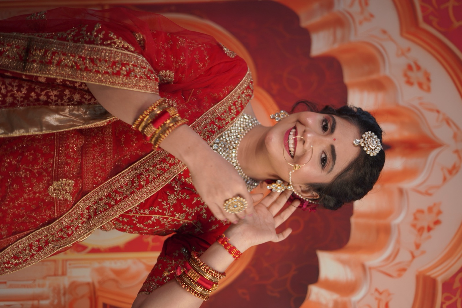 Regal bride in exquisite heirloom lehenga