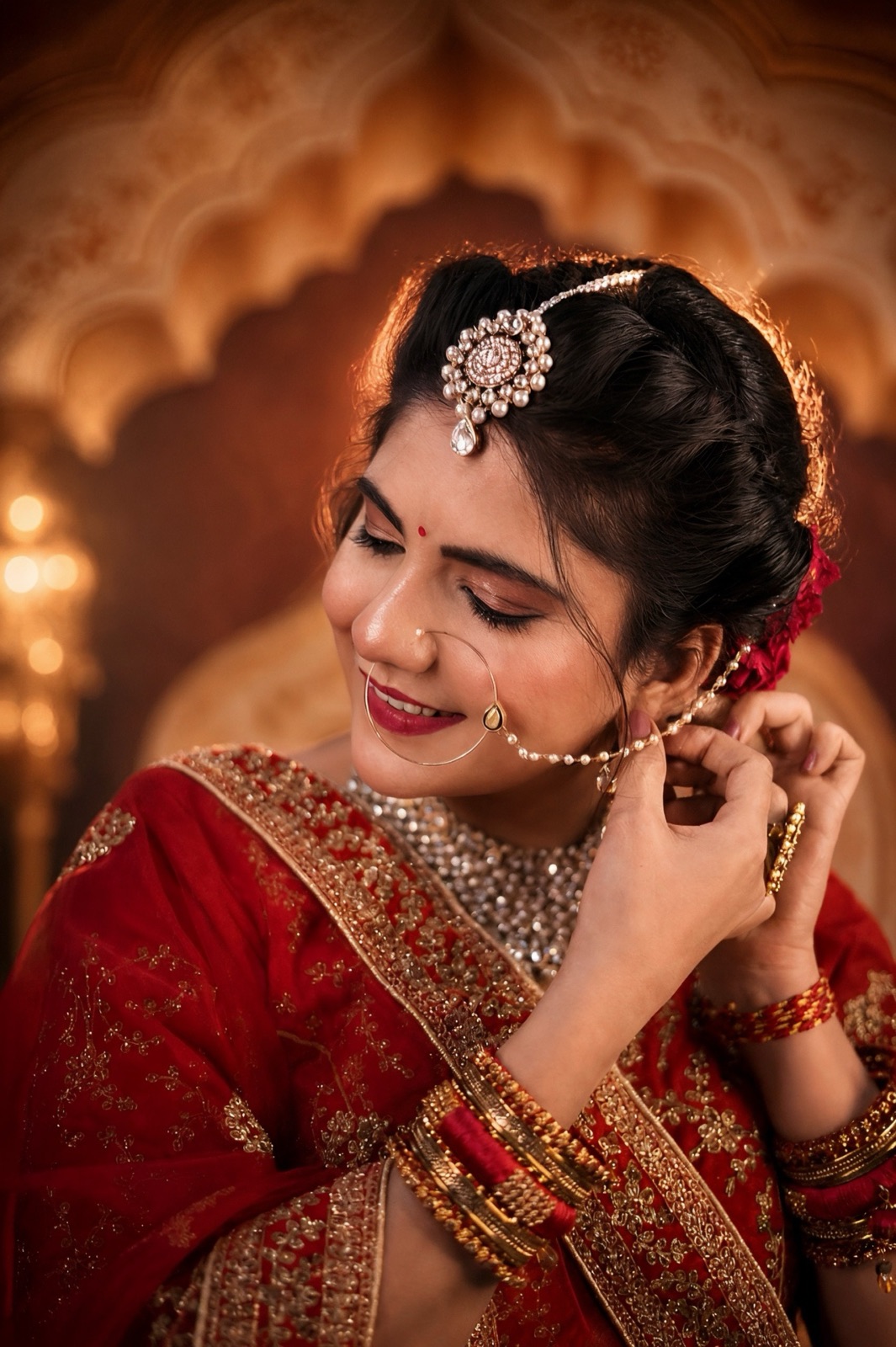 Luminous bridal portrait
